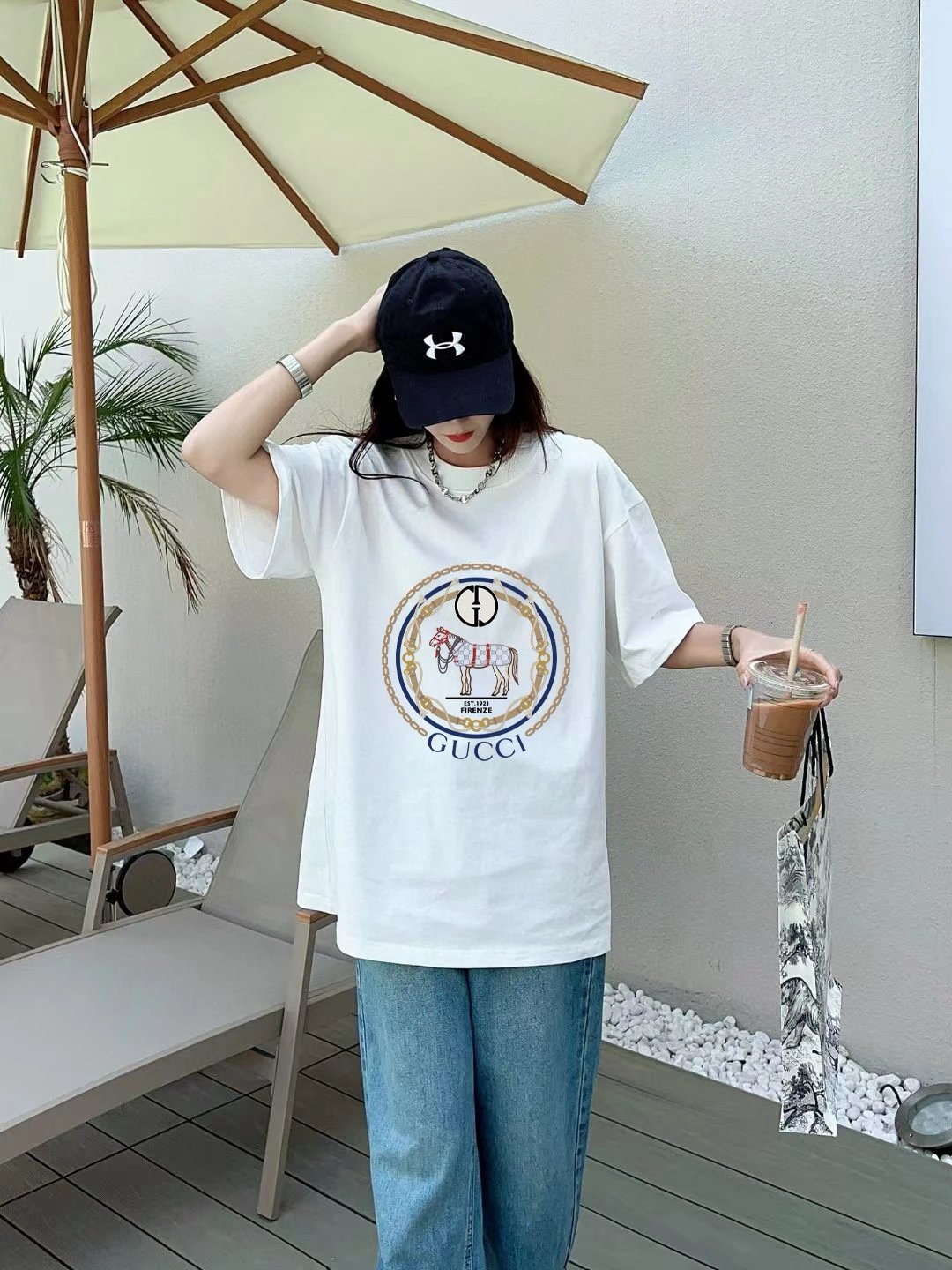 Gujia 2026FW Printed Logo T-Shirt