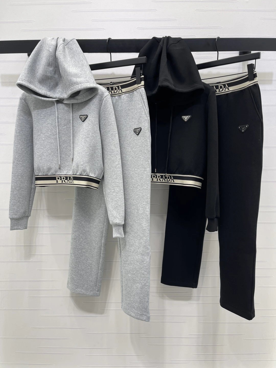 Prada Triangle Logo Hoodie & J