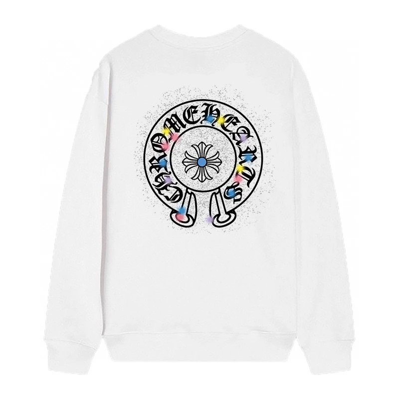 Chrome Hearts Horseshoe Logo Multi Color Sweatshirt White