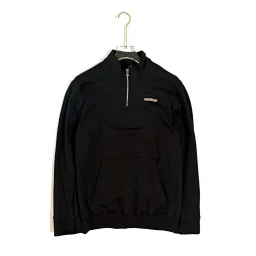 thumbnail for [In Stock] black half-zip sweatshirt