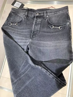thumbnail for GC La Famiglia Introverso lock horsebit washed grey jeans