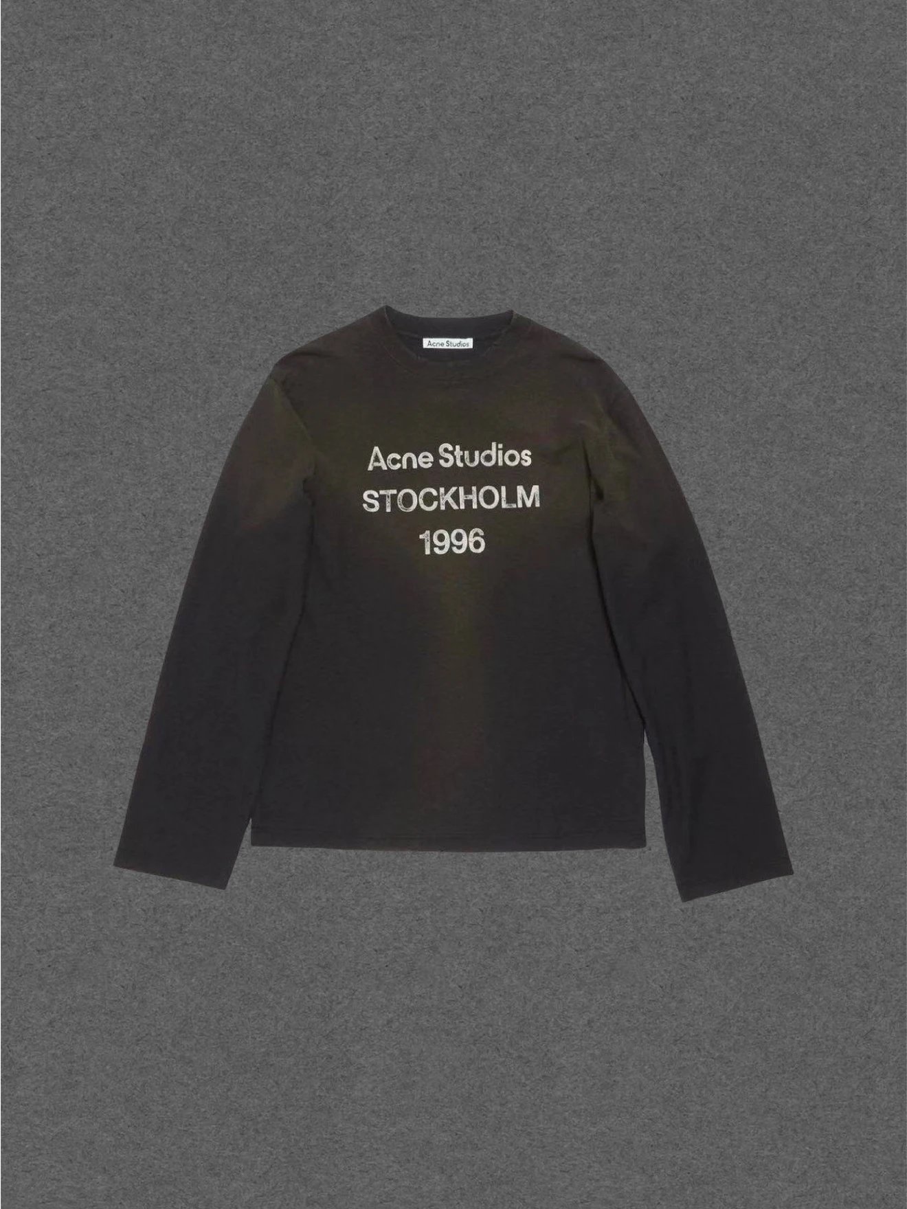(In stock) New Link Old Link 1000+SS23 Black Classic New 1996 Series Letter Logo Vintage Printed Long Sleeve 85 Cotton 15 Hemp Detectable