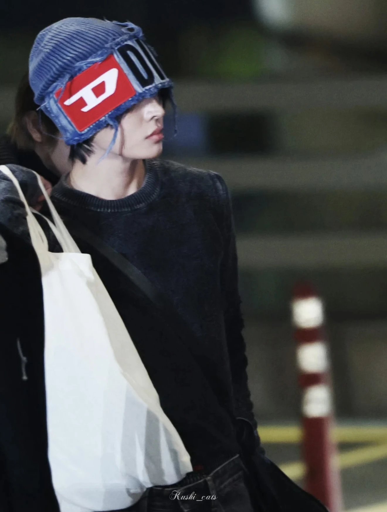 (In Stock) Maeda Riku Style Fringe Knit Beanie Washed / Acid-Washed / Streetwear Vibe