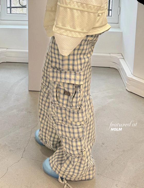 (In Stock) ERL Plaid Detachable Cargo Pants - Baekhyun Style