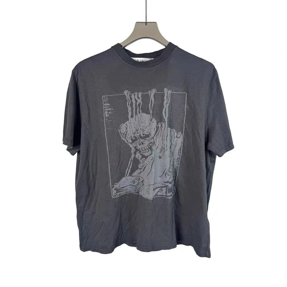 (In stock) Our 26ss Angel Angry Fan Mail Skull Print Short Sleeve