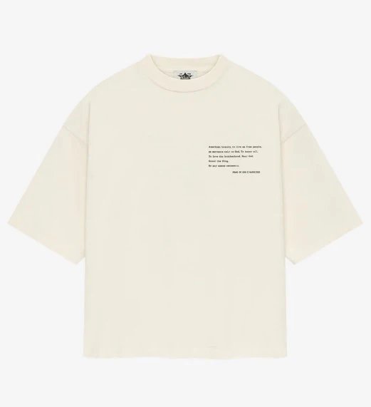 Fear of God Malcolm X Quote Boxy Short Sleeve Tee