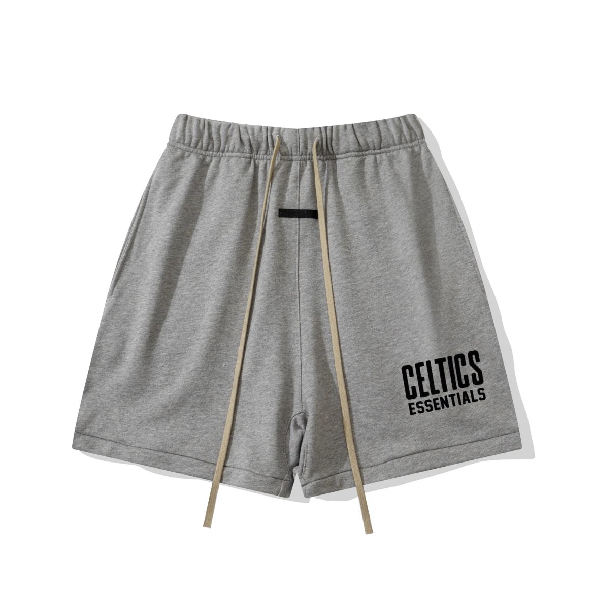 Fear of God Essentials Celtics Print Gray Sweat Shorts