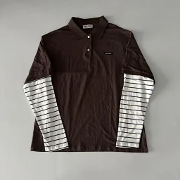 thumbnail for 25FW striped fake two-piece long sleeves