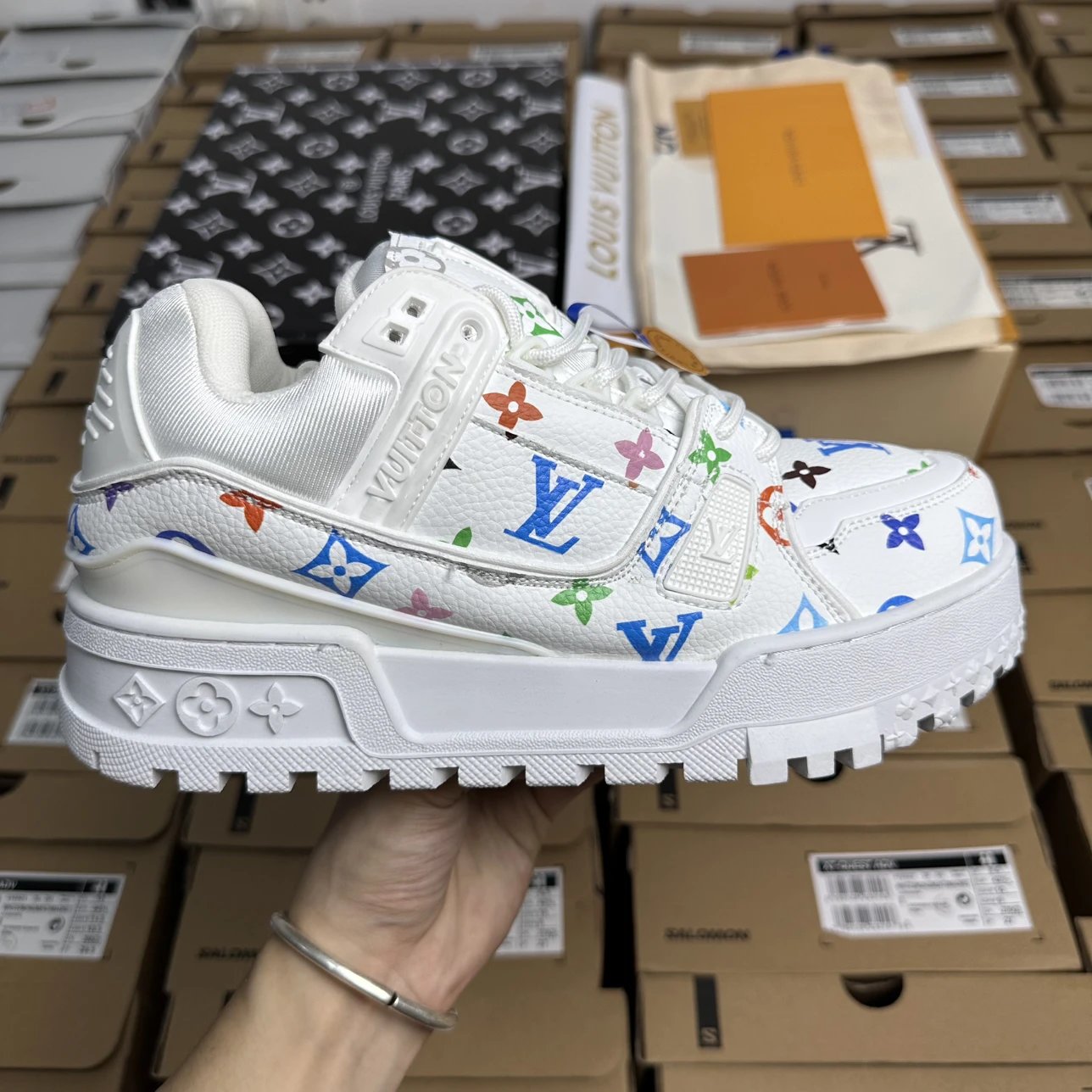 Louis Vuitton Trainer Colorful Monogram Sneakers