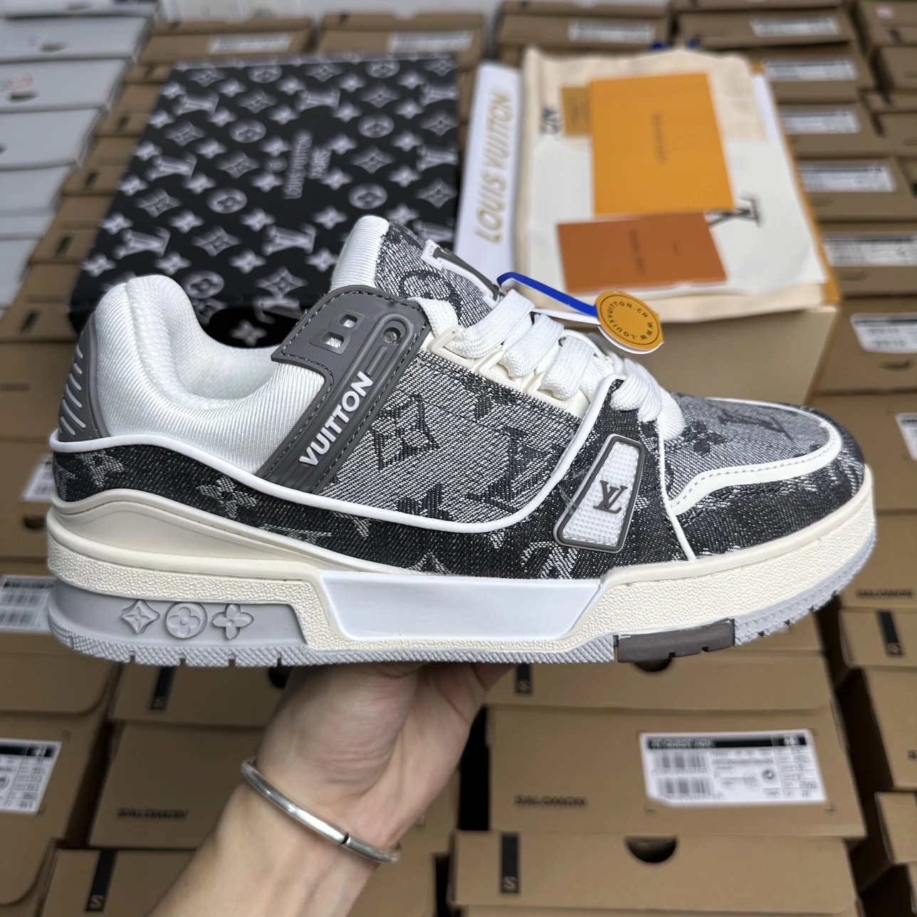 Louis Vuitton Trainer Denim Sneakers