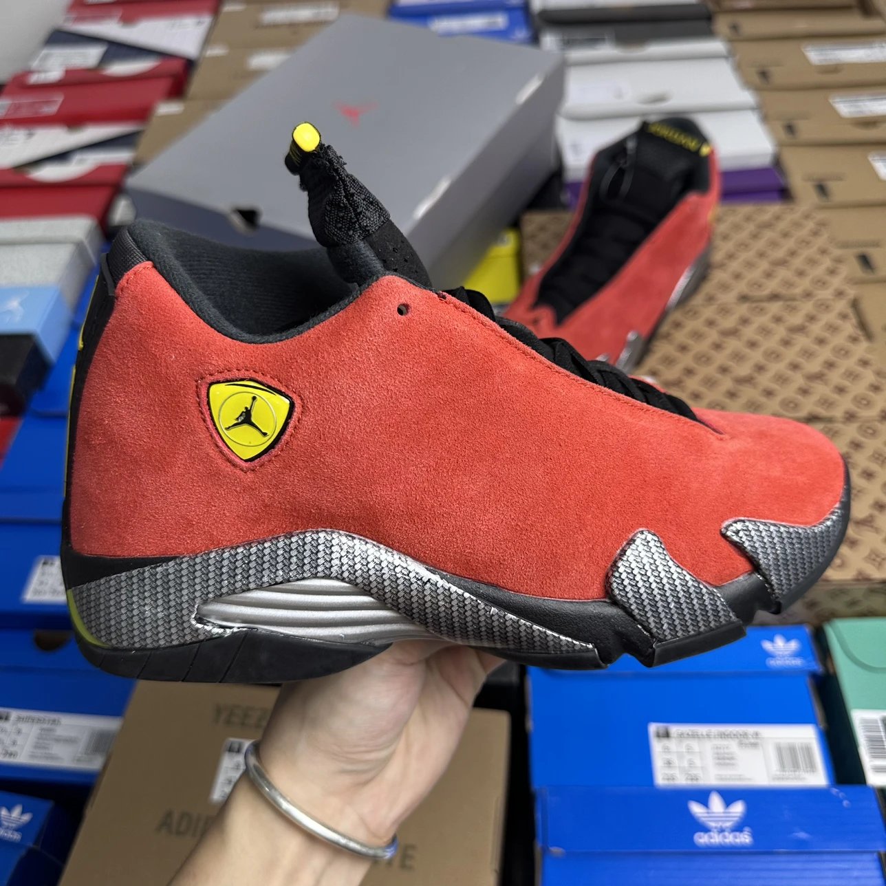 Air Jordan 14 Ferrari Retro Basketball Shoes Unisex Red