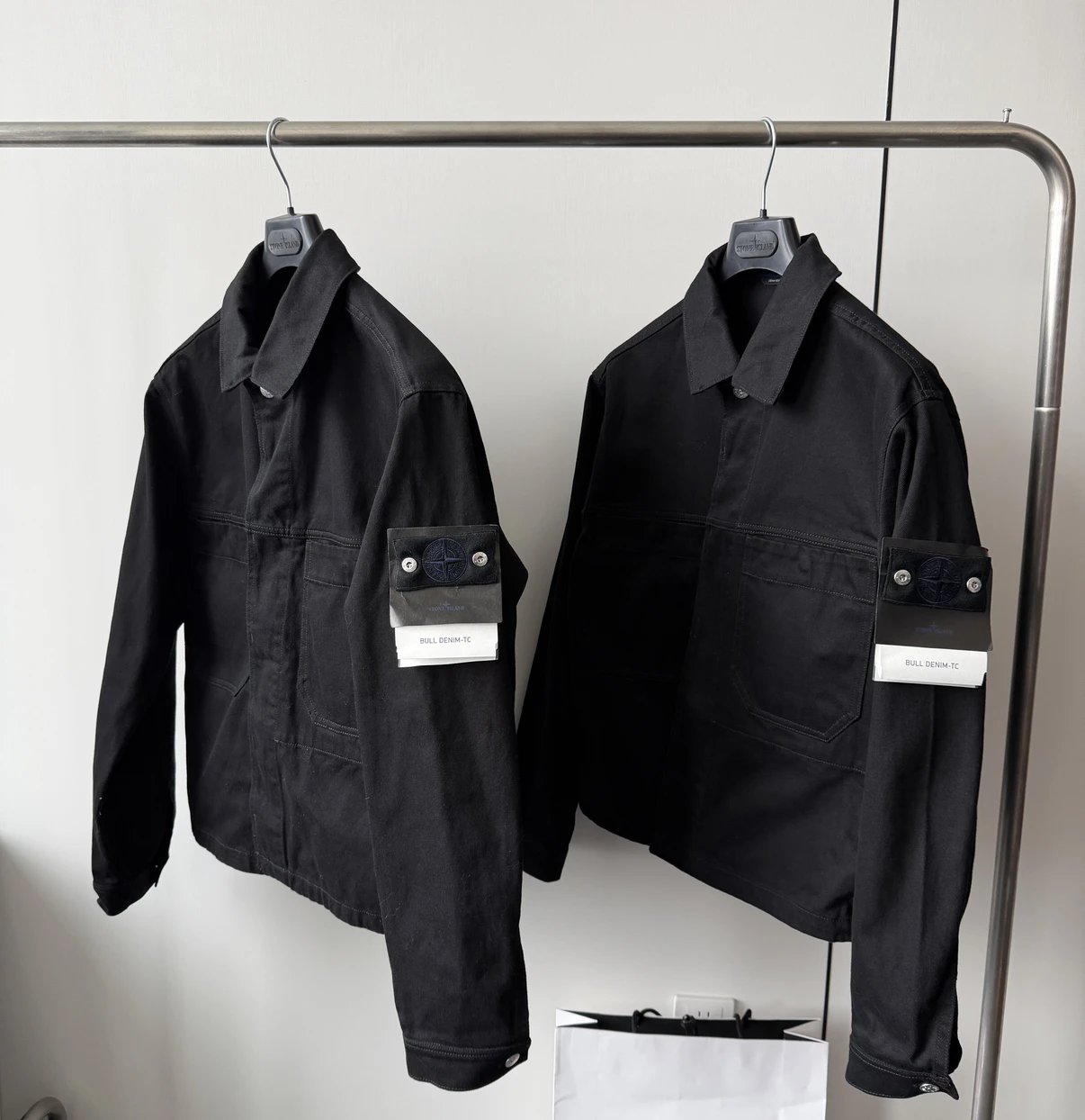 (24-Hour Shipment) Judx Si Island Denim Series - Textured Black Cotton Canvas Washed Jacket