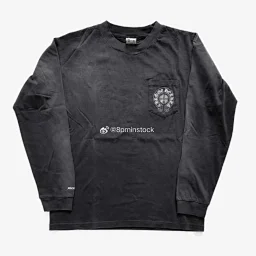 thumbnail for 8pm Independent Chrome 80's Old Cemetary Longsleeve Full Print Burial Cross Flower Long Sleeve