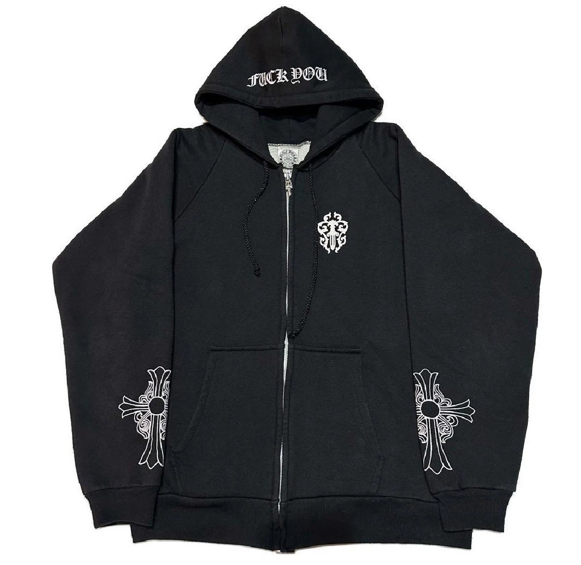 8pm Autonomous Chrome 90's OLD Dagger Zip Hoodie