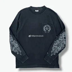 thumbnail for 8pm Independent Chrome 80's OLD Vintage Los Angeles Longsleeve Floral Vine Horseshoe Long Sleeve