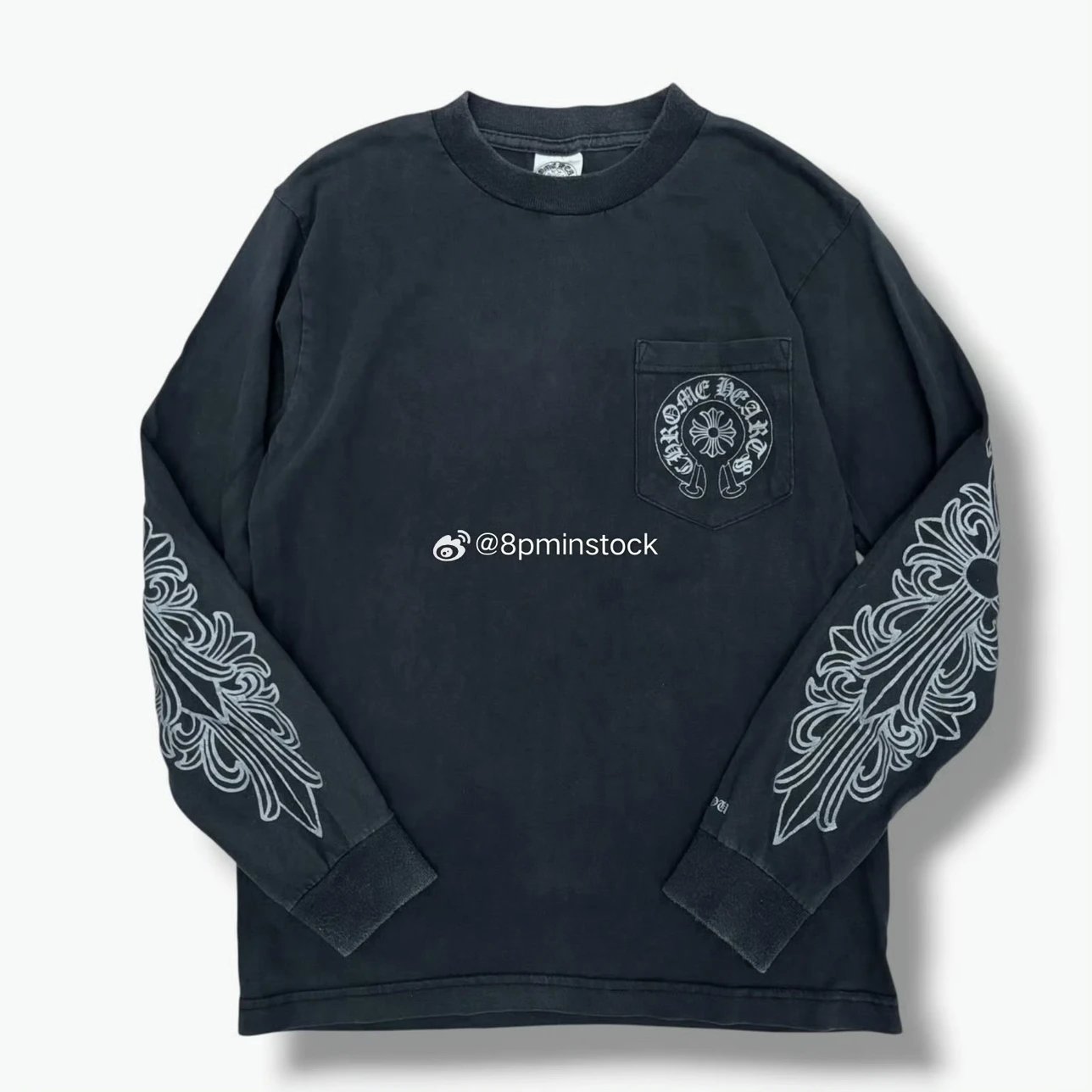 8pm Self owned Chrome 80's OLD Vintage Los Angeles longsleeve Flower Vine Horseshoe Long Sleeve [in stock] ship in 24 hours