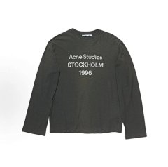 【 In stock/YB consistent cotton and linen material 】 Ac 1996 series letter printed pattern loose fit pullover round neck long sleeved unisex 【 Non v delayed by one hour 】