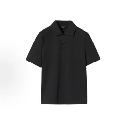 thumbnail for [The first dismantling and production on the entire internet] Gu 26SS demna embroidered beaded black boxy lapel polo short-sleeve regular style