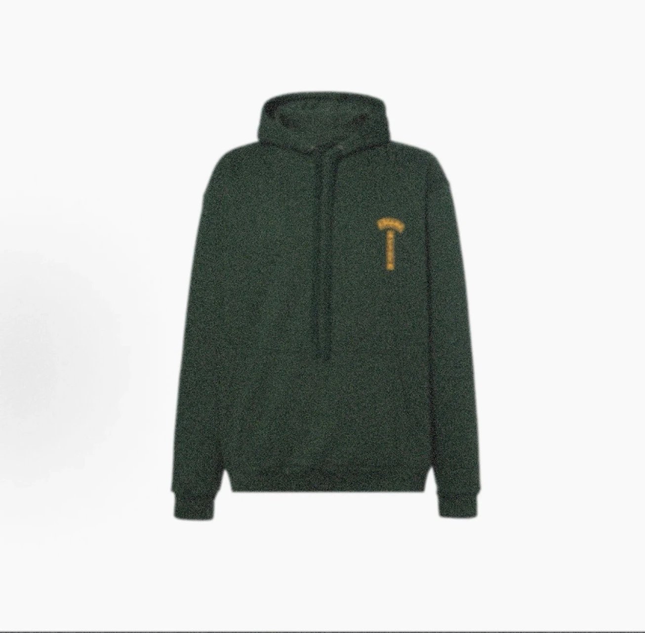 Exclusive spot: 925 pure silver with independent Sanskrit letter printing hooded sweatshirt for men and women in green color