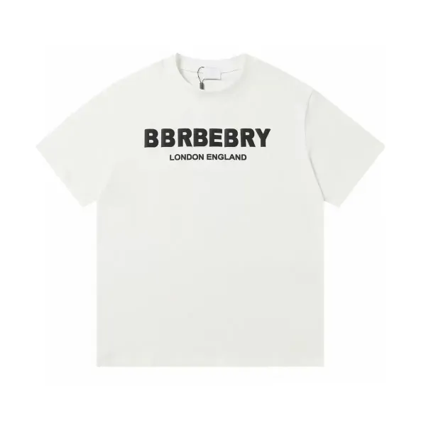 Burberry BBRBEBRY Logo Print White T-Shirt - 1