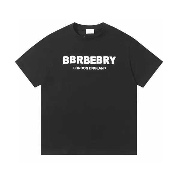 Burberry BBRBEBRY Logo Print Black T-Shirt - 1
