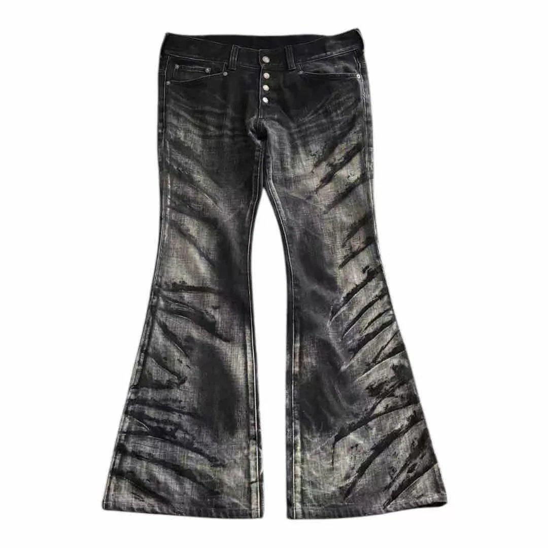 [In Stock] Visual Kei Thorn Japanese Brand Tornado Mart Ghost Claw Jeans Slim Fit Flared Style Perfect for Everyday Wear and Photoshoots Must-Have Item