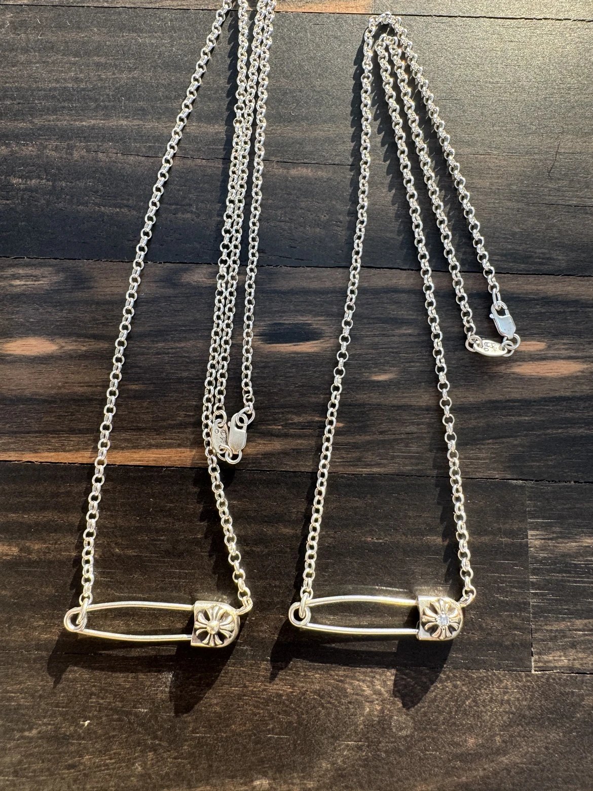 Auk Silver Jewelry Pin Necklace 【 Steel Mold Manufacturing, Stock, Instant Delivery 】
