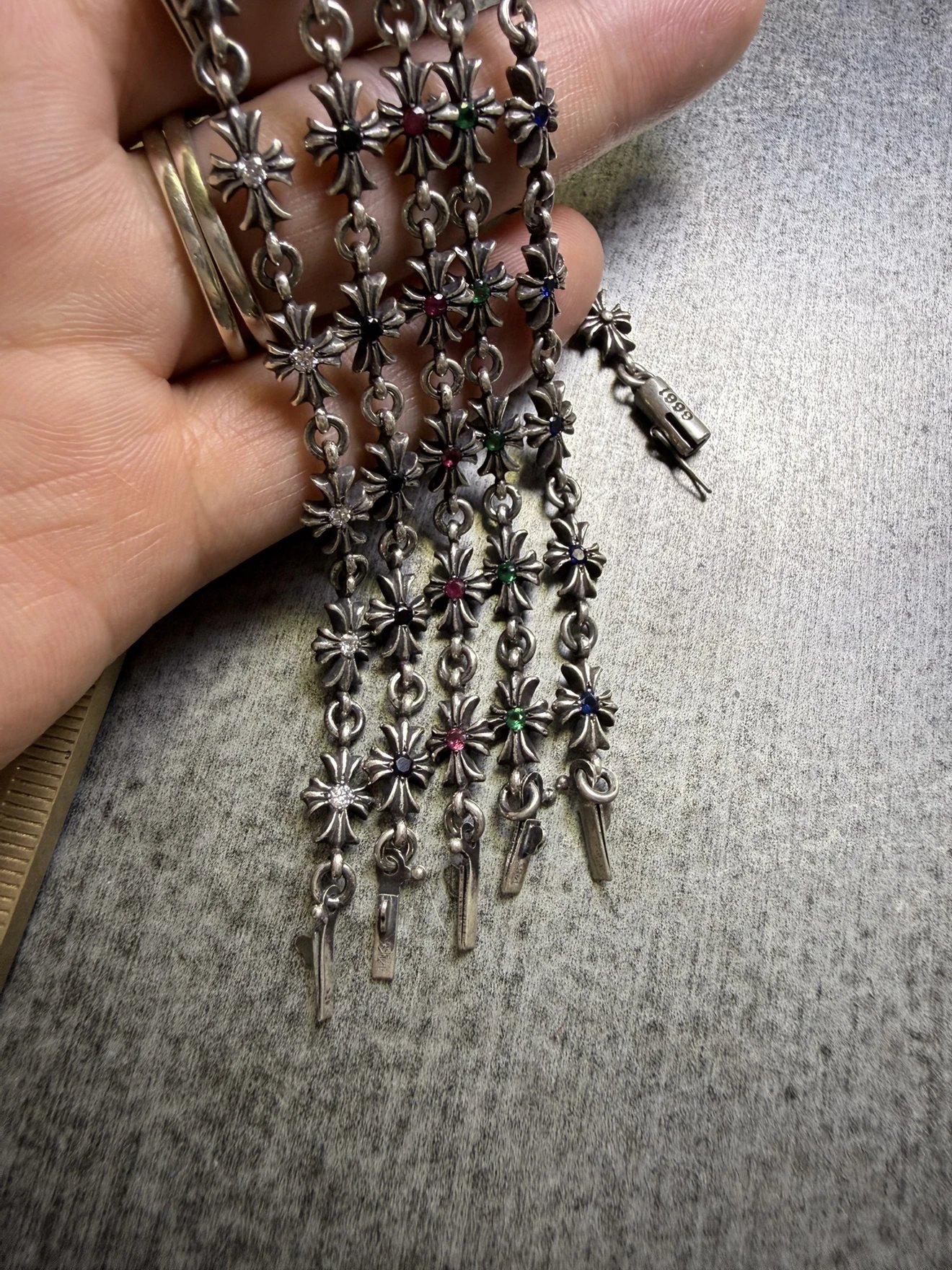 Iven Silver Clown Teny E Bracelet [Steel Mold Manufacturing] [Diamond Inlay] [In Stock Instant Delivery]