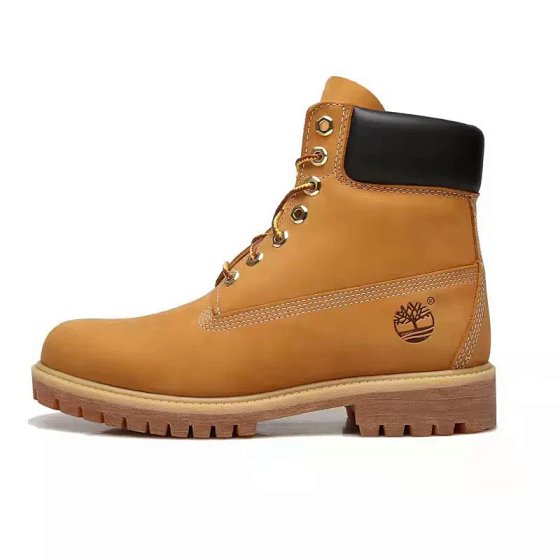 Kick Hard Classic Big Yellow Boots Thick Bottom Martin Boots Men's Couple Top Leather Outdoor High Top Boots Black