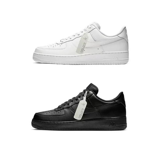 Pure White Pure Black AF1 Version Black Knight