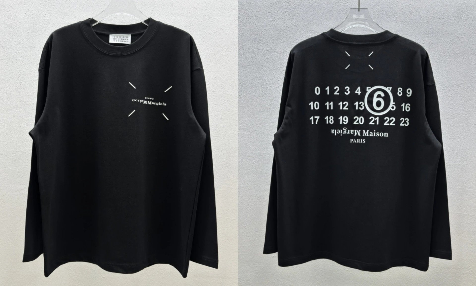 Maison Margiela Galaxy Print Long-Sleeve T-Shirt Black - 4