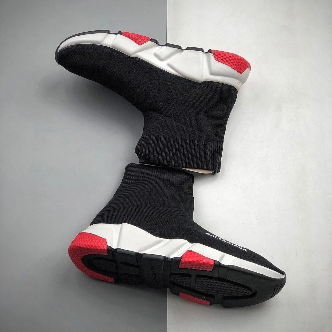 Balenciaga Speed 2.0 Sock Sneakers Black Red