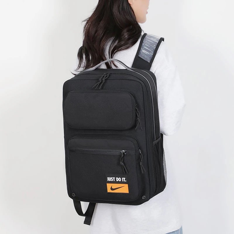 Nike Graphic Print Gray Dual-Zip Backpack - 2