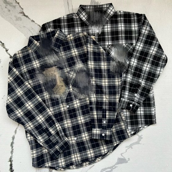 Plaid loose shirt