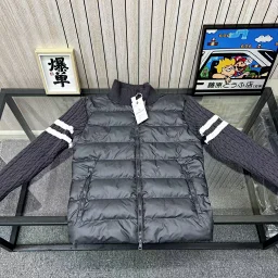 thumbnail for Explosive 🌟 mask embroidery standard knitted spliced down jacket high version, details self-observation (spot second delivery) (three-standard high version) (refusal card collection)