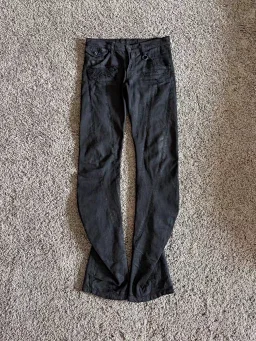 thumbnail for [Early Bird Presale] Jiulius 09FW Damaged Waxed Spiral Pants, 22 days to complete, 388CNY presale lasted 8 days, then rose to 429CNY for detailed updates. Follow Discord and Green Bubble