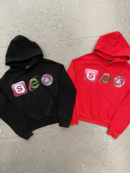 Design SEX Hoodie Black and Red - 1