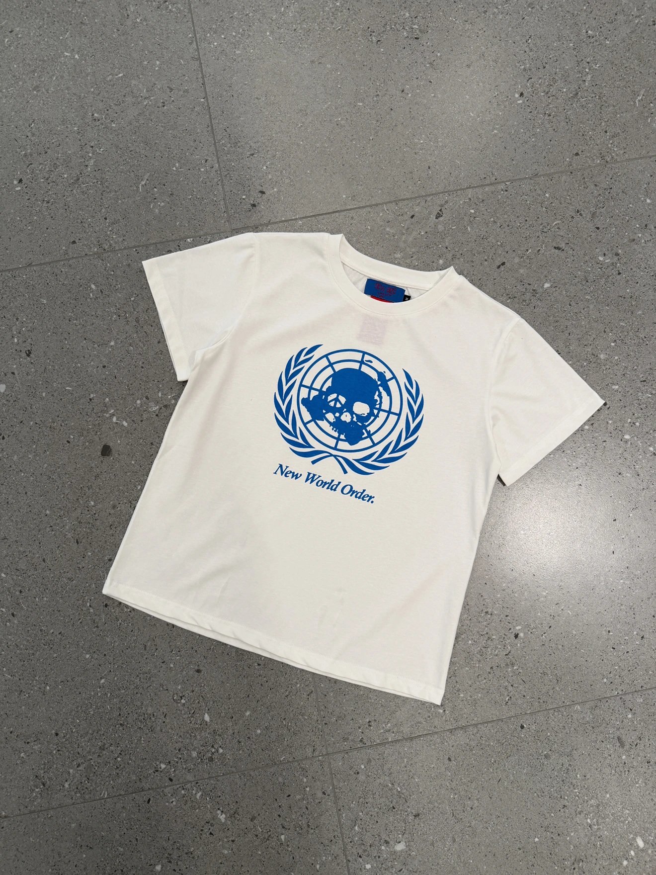 Cotton T-Shirt White Graphic Skull Logo Streetwear