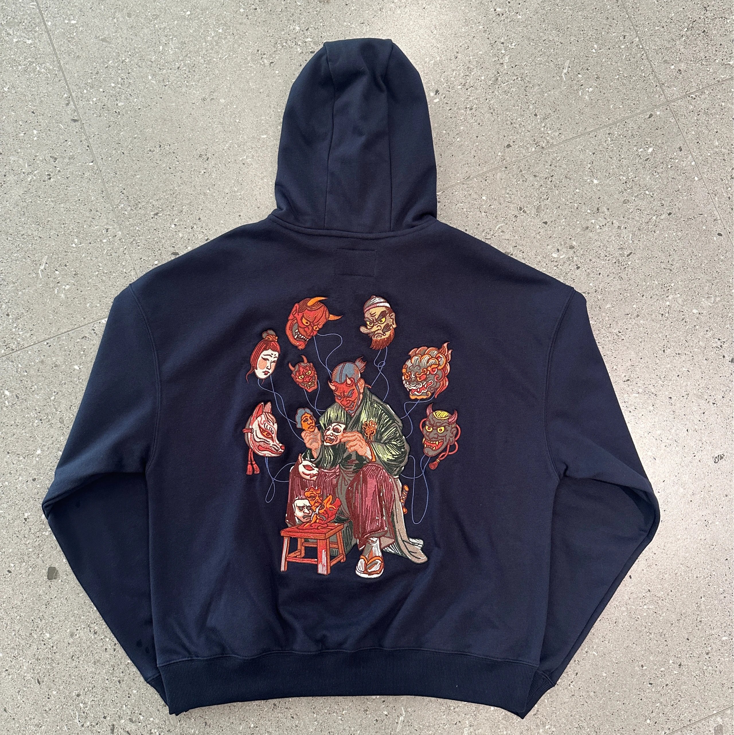 Other Hyakki Yagyo VCT022 Zip-up Hoodie Jacket Embroidery Navy