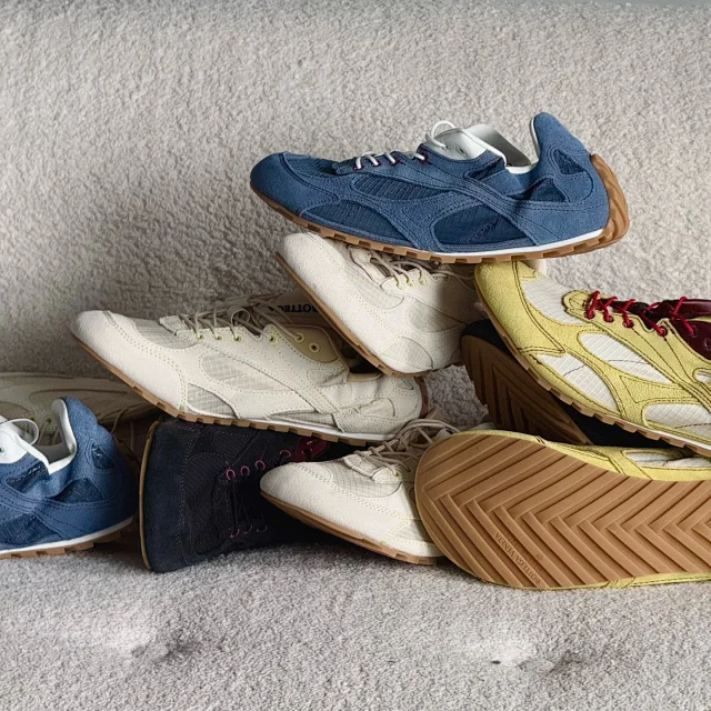Bottega Veneta Sneakers Orbit Flash suede and mesh quick-lace product detail image 33