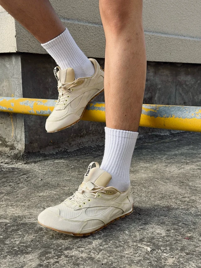 Bottega Veneta Sneakers Orbit Flash suede and mesh quick-lace product detail image 15