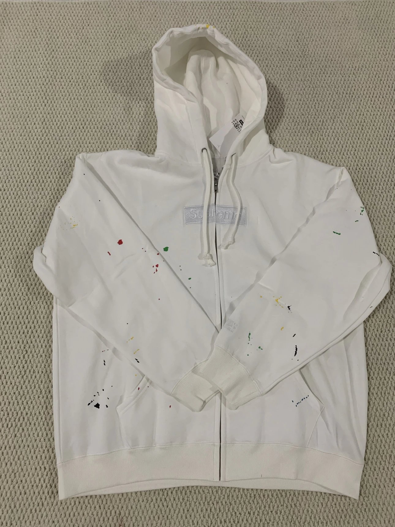 Supreme×MM6联名泼墨卫衣