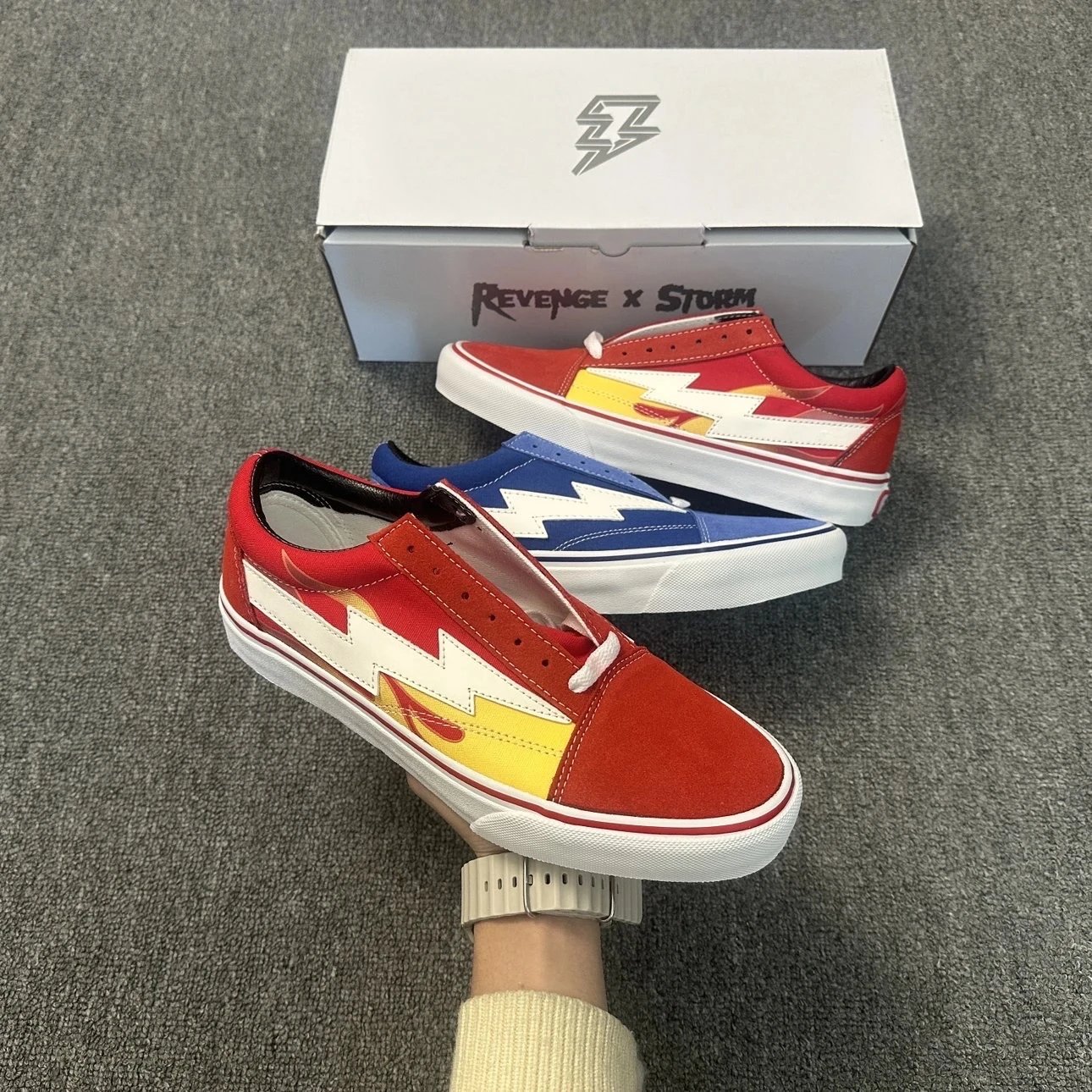 Revenge x Storm Lightning Slip-On Sneakers Skateboard Shoes