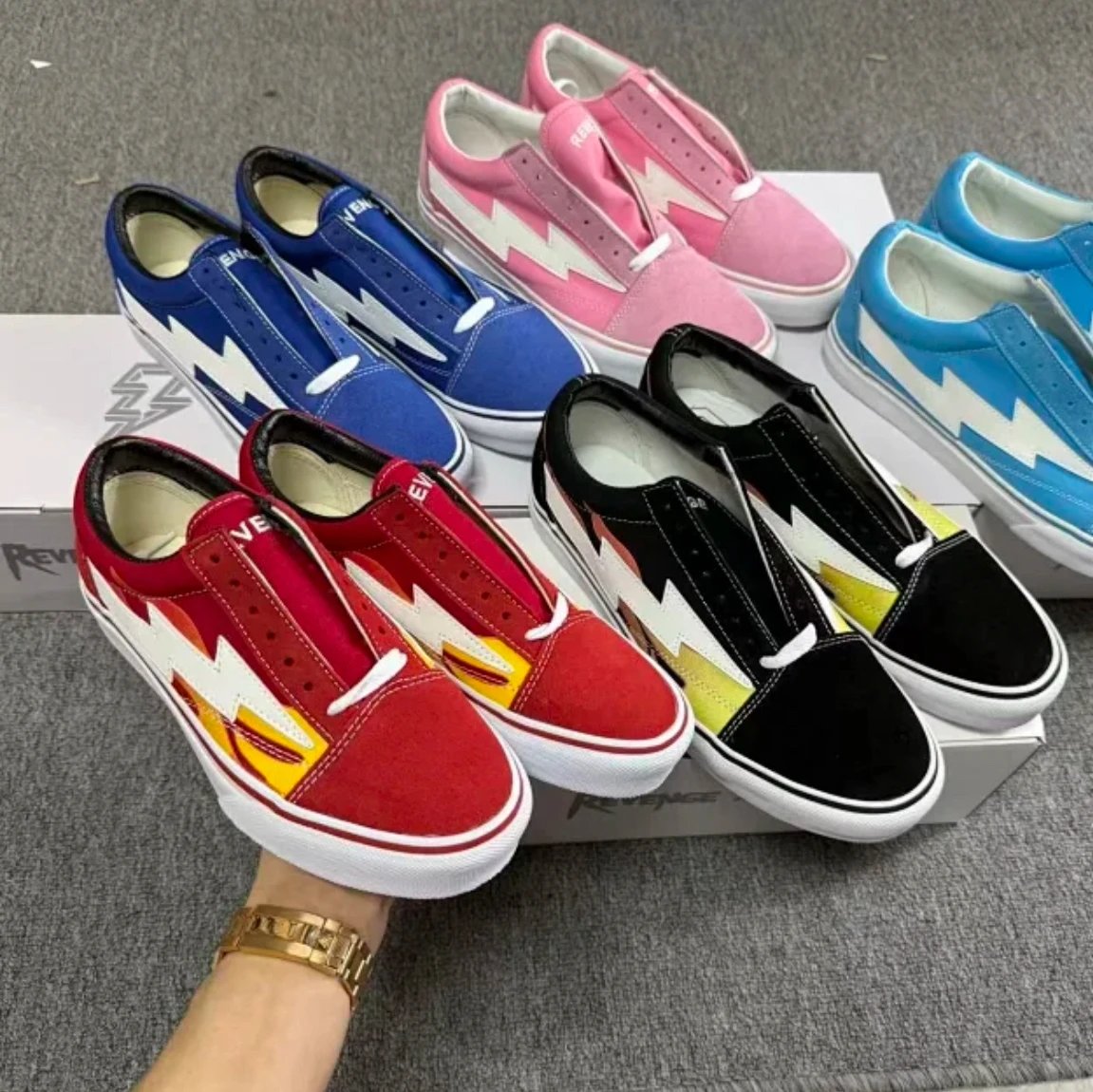 Revenge Slip-On Sneakers Multicolor Skateboard Shoes