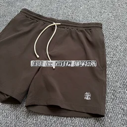 thumbnail for Xiaolan Passed Something Certain Bureau Certain Cat | bc Old Coin Brown Shorts High-density lightweight fabric Custom dyed dark brown Breathable mesh lining Barudan embroidery Mold cord end Passed Y wash mark