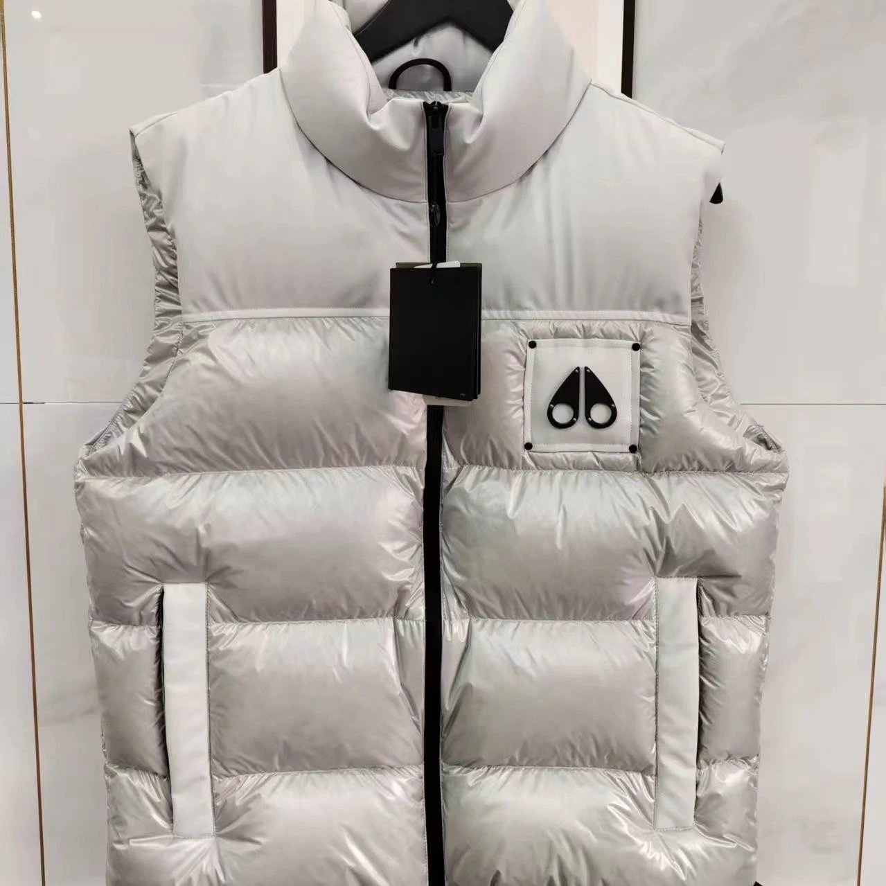 Moose Knuckles Puffer Vest Silver Metallic - 6