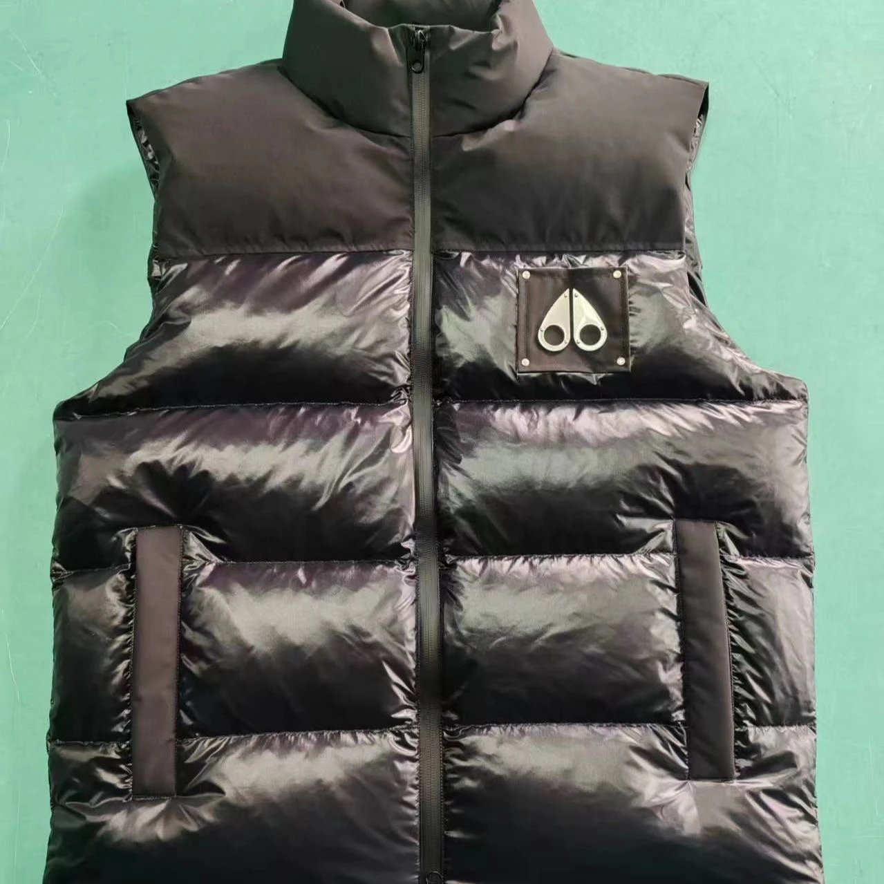 Moose Knuckles Puffer Vest Silver Metallic - 5