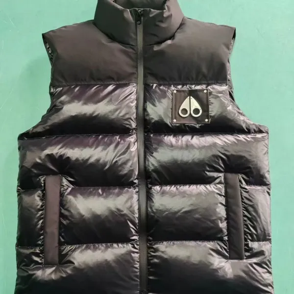Moose Knuckles Puffer Vest Black Glossy Outerwear - 1
