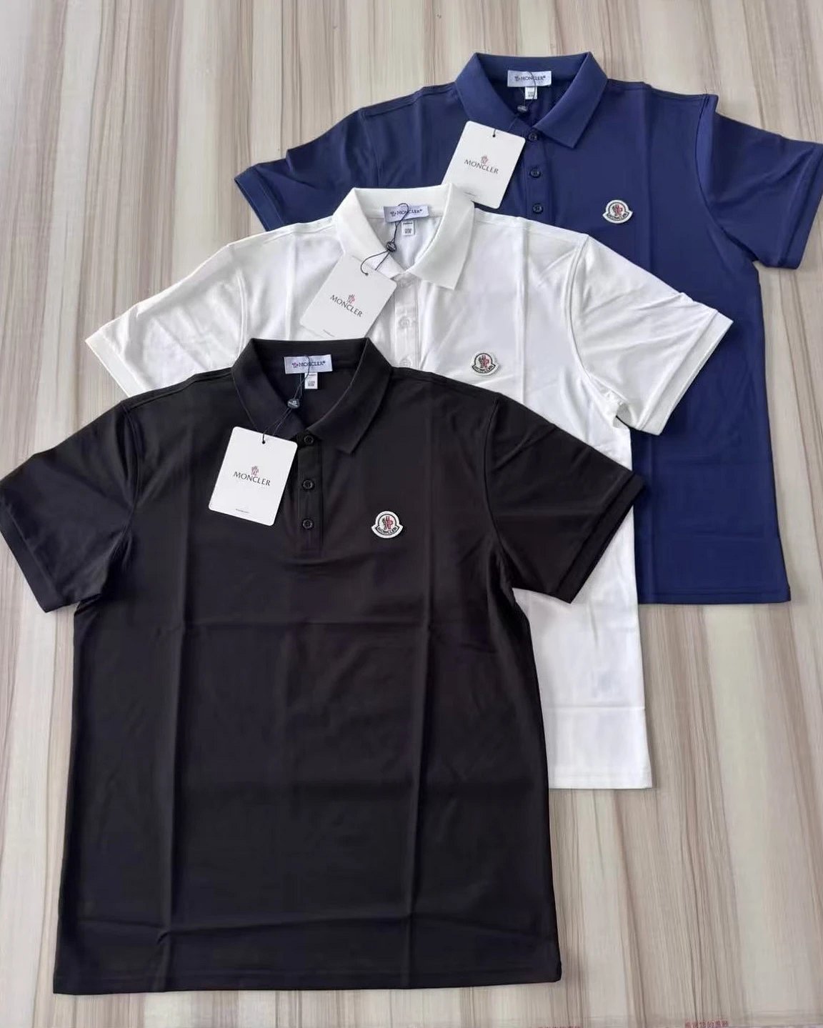 Moncler Business Polo Shirt Short Sleeve Chest Embroidered Logo