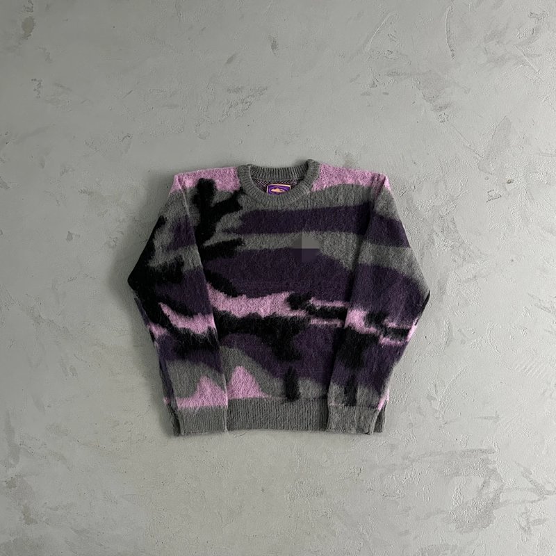 79¥ Mohair Purple Camo Knitted Jumper